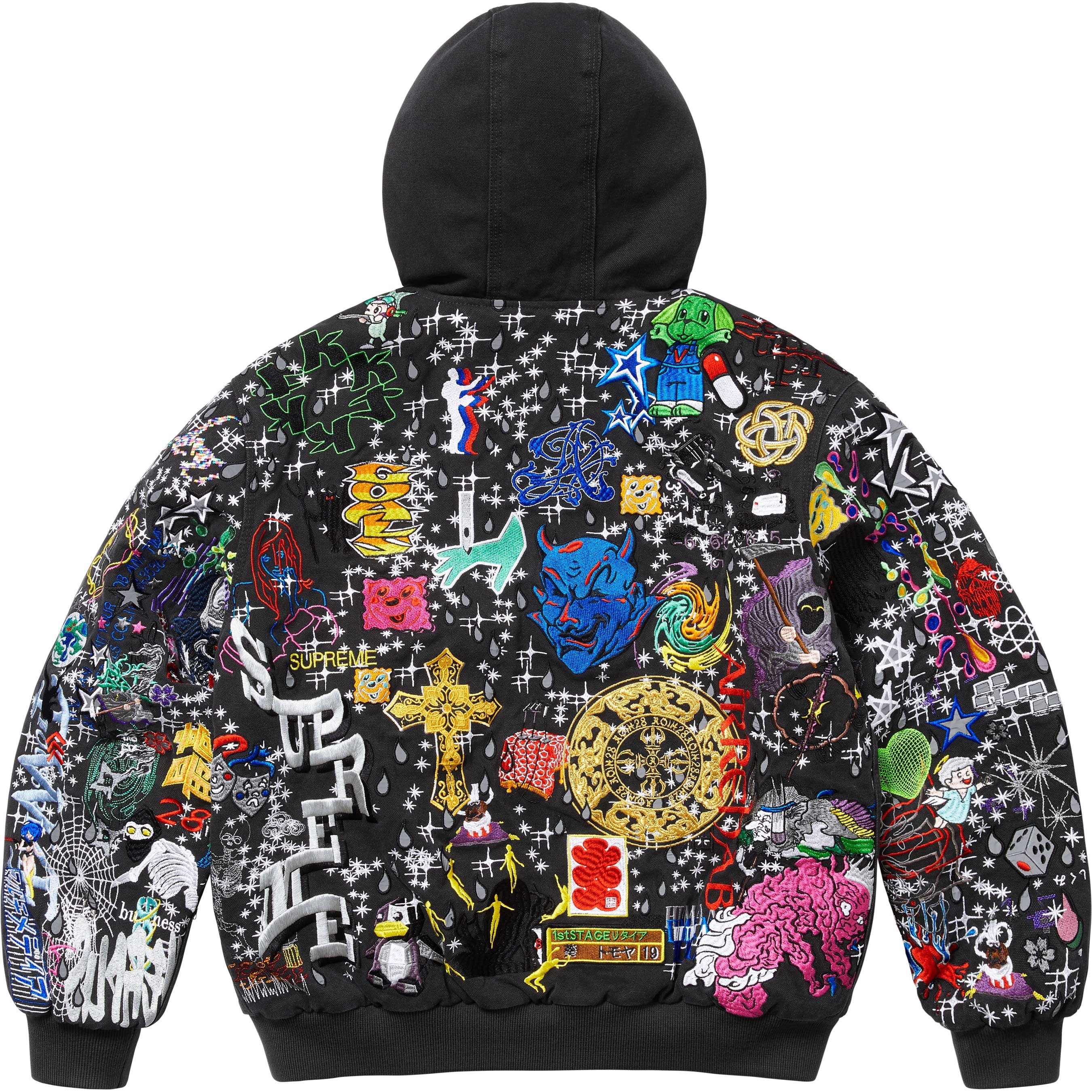 AOI Embroidered Hooded Work Jacket view 4